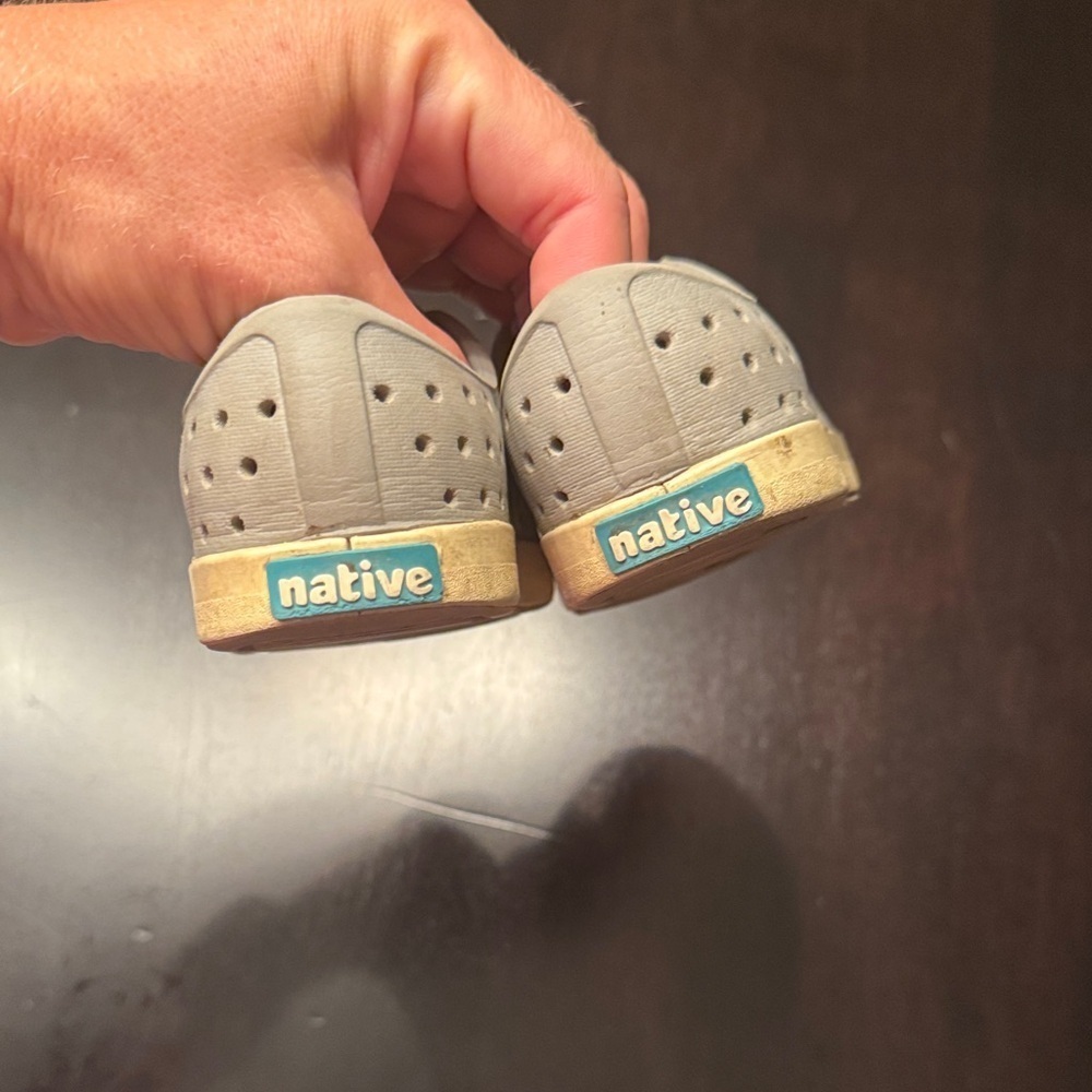 Native Kids Gray and Tan Slip-On Sneakers - Picture 4 of 4